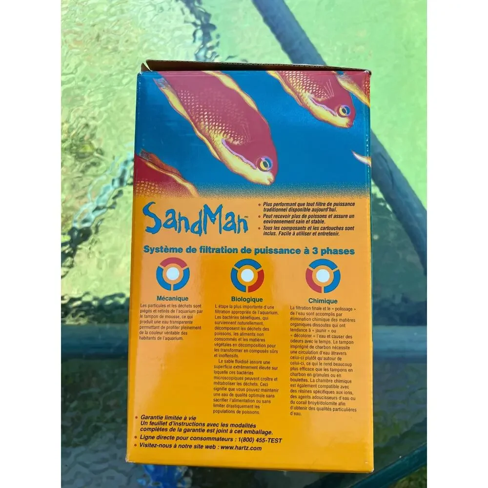 Hartz Wardley The SandMan 3 Stage Power Filter 10-38 Gallon Fresh Salt Aquariums